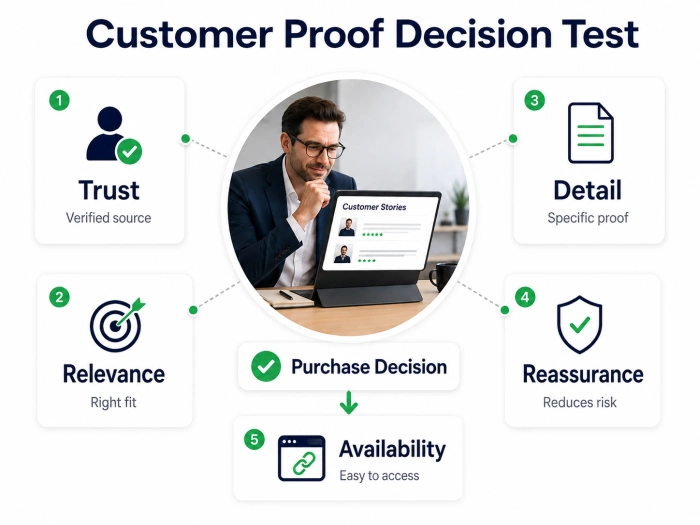 Customer Proof Purchase Decision test